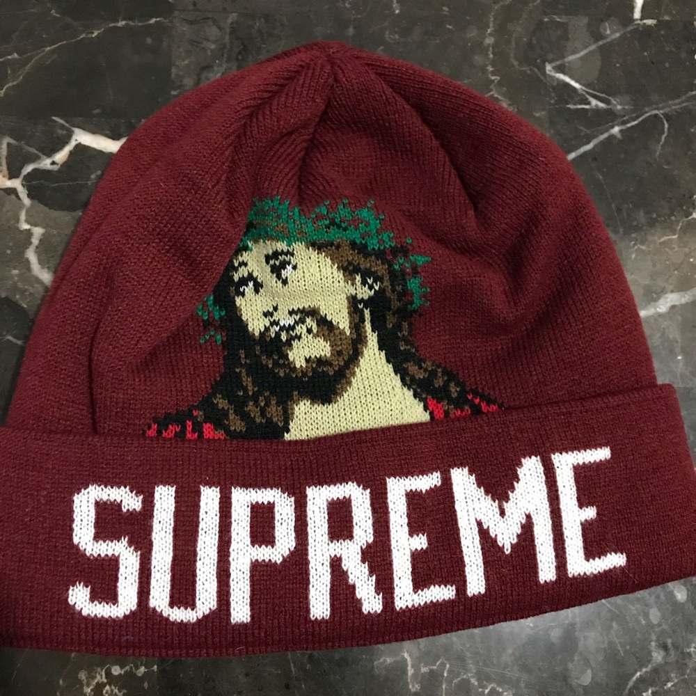 Supreme Jesus  Beanie headband Box Logo